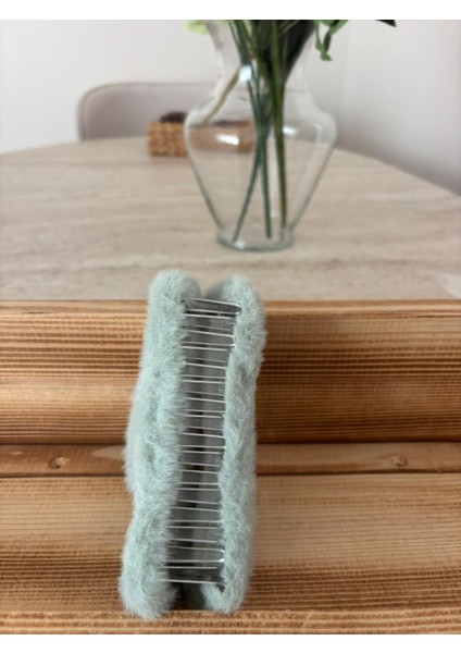 Peluş Kürk Mandallı Toka Mint Yeşili Büyük fırsatları