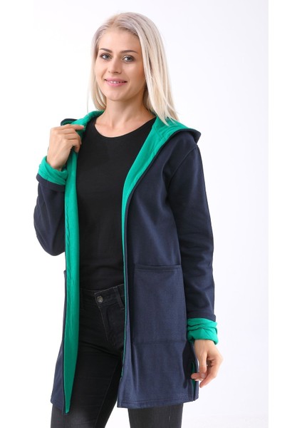 Günlük Renkli Kapüşonlu Spor Kadın Ceket fiyatları