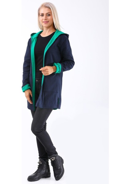 Günlük Renkli Kapüşonlu Spor Kadın Ceket fırsatları