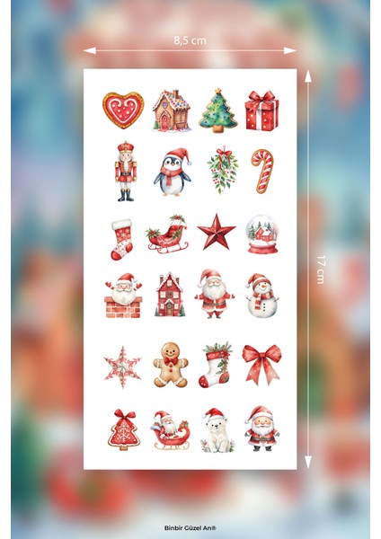 Yeni Yıl Sticker Seti / Etiket (Ajanda, Scrapbook, Bullet Journal) fiyatları