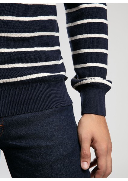 Yuvarlak Yaka Regular Fit Lacivert Erkek Kazak 261 Lcm 241020 Baldwın Lacivert-Ekr fırsatları