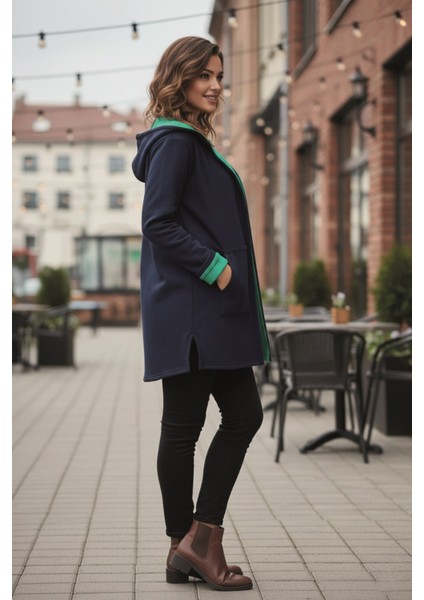 Günlük Renkli Kapüşonlu Spor Kadın Ceket fırsatları