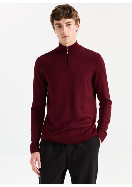 Bato Yaka Basic Düz Bordo Erkek Kazak MML5WM-KZK9530 modelleri