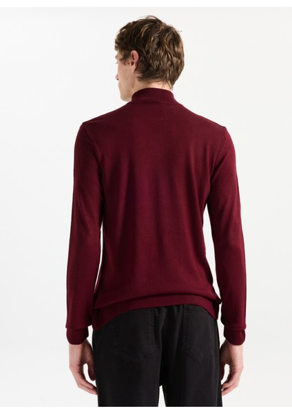 Bato Yaka Basic Düz Bordo Erkek Kazak MML5WM-KZK9530 indirimleri