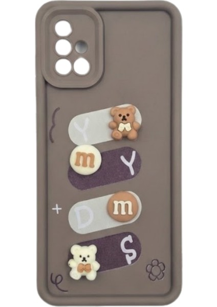 Samsung Galaxy A71 4g Uyumlu Kılıf Kahverengi Renk Ayıcık Figürlü 3D Kamera Korumalı Darbe Emici Yumuşak Silikon Kapak fırsatları