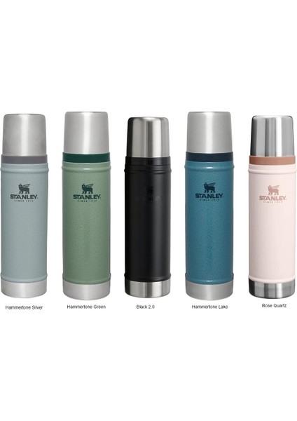 Klasik Vakumlu Çelik Termos 0,60 Lt Hammertone Green