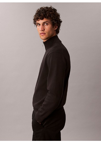 Bisiklet Yaka Normal Siyah Erkek Kazak LV040BM356UB1_LS Supıma Qz Sweater indirimleri