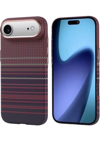 iPhone Uyumlu 17 Air Kılıf M-Safe Şarj Özellikli Karbon Fiber Görünümlü Zore Nekst Kapak