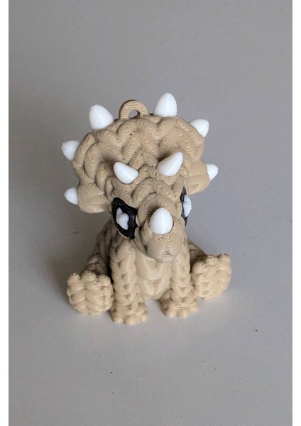 Sevimli Dinozor Anahtarlık – Döner Kafalı Tasarım, Örgü Dokulu Mini Figür - Bioplastik fiyatları