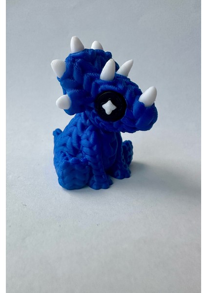 Sevimli Dinozor Anahtarlık – Döner Kafalı Tasarım, Örgü Dokulu Mini Figür - Bioplastik indirimleri