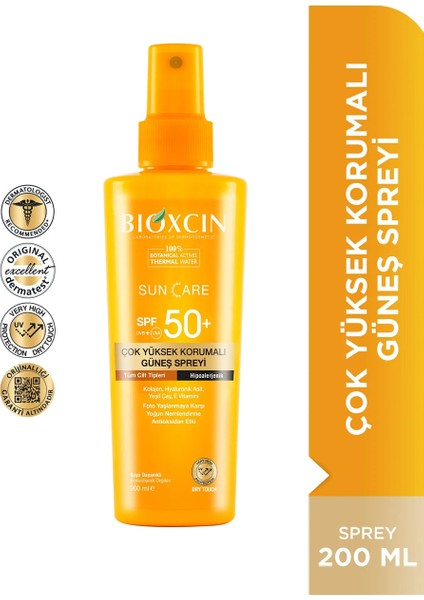 Sun Care Çok Yüksek Korumalı Tüm Ciltler Güneş Spreyi Spf 50+ 200 ml
