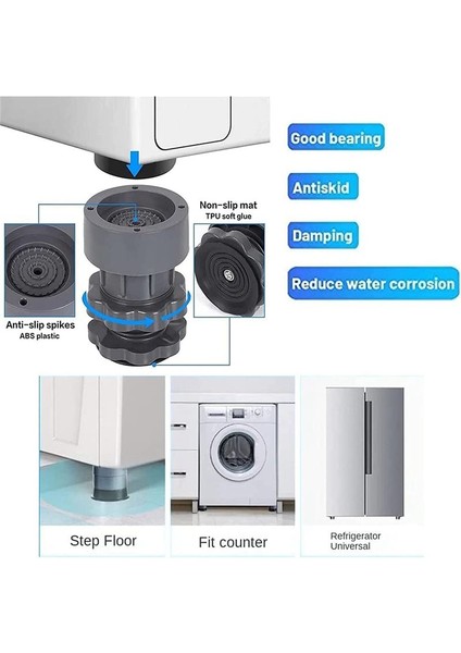 Çamaşır Makinesi Desteği, Titreşim Önleyici Çamaşır Makinesi Ayak Pedi (Yurt Dışından) fiyatları