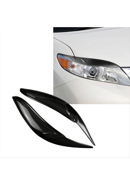Araç Karbon Fiber Farlar Kaş Göz Kapağı Trim Kapak Çıkartma Toyota Sienna Le Se 2011-2020 Için Araç Stil Aksesuarları (Yurt Dışından) modelleri