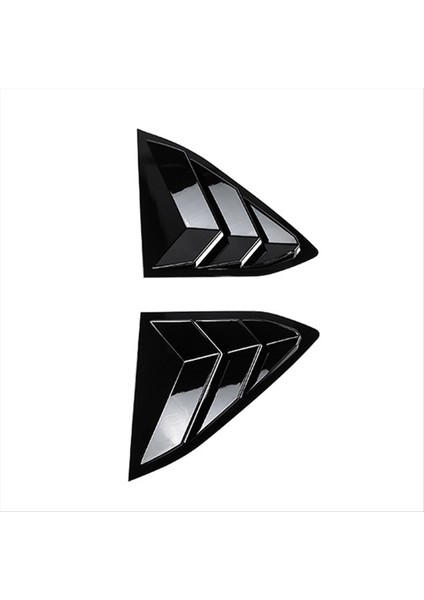 Chevrolet Corvette C8 2020-2023 Araba Arka Üçgen Pencere Kepenkleri Üçgen Güneşlik Modifiye Siyah (Yurt Dışından)