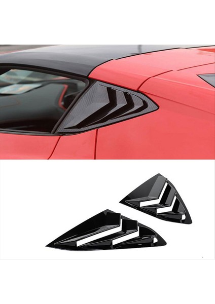 Chevrolet Corvette C8 2020-2023 Araba Arka Üçgen Pencere Kepenkleri Üçgen Güneşlik Modifiye Siyah (Yurt Dışından) fırsatları