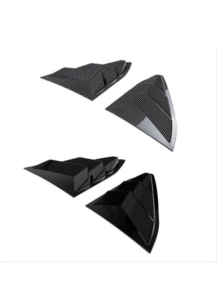 Chevrolet Corvette C8 2020-2023 Araba Arka Üçgen Pencere Kepenkleri Üçgen Güneşlik Modifiye Siyah (Yurt Dışından) indirimleri