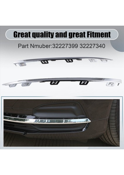 32227399 32227340 Volvo S90 V90 2021-23 Ön Tampon Krom Dekoratif Şerit Sis Lamba Çerçevesi Alt Dekoratif Şerit (Yurt Dışından) modelleri