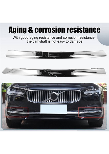 32227399 32227340 Volvo S90 V90 2021-23 Ön Tampon Krom Dekoratif Şerit Sis Lamba Çerçevesi Alt Dekoratif Şerit (Yurt Dışından) fırsatları