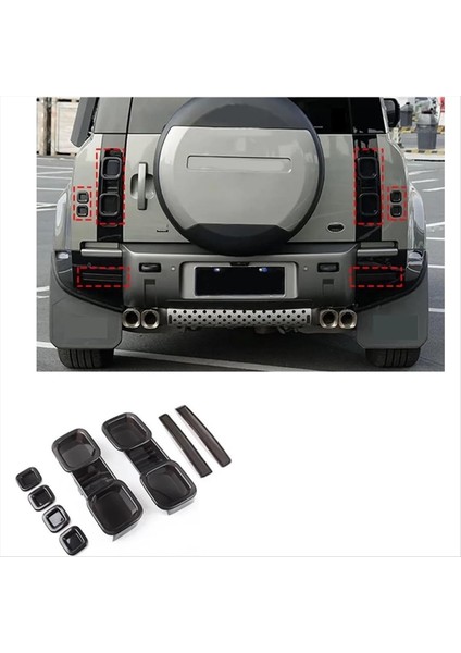 Füme Siyah Kuyruk Işık Kapağı Arka Sis Lambası Land Rover Defender Için 90 110 130 2020-2024 Aksesuarlar (Yurt Dışından) indirimleri
