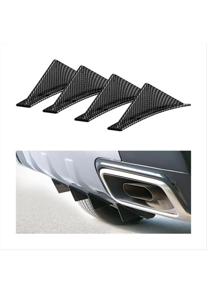 Araba Arka Alt Tampon Kanadı Dudak Difüzör, Anti-Crash Spoiler Köpekbalığı Yüzgeç Koruyucusu, Arka Tampon Ayırıcı Dudak Kanadı, Kavisli 4pcs (Yurt Dışından) fiyatları