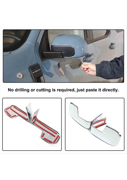 Ford Maverick Için 2022 2023 Araba Dikiz Yan Ayna Kapağı Dekorasyon Süslemesi Aksesuarları - Abs Gümüş (Yurt Dışından) modelleri