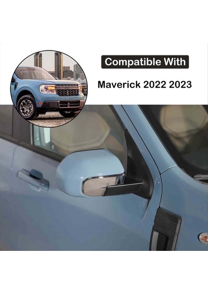 Ford Maverick Için 2022 2023 Araba Dikiz Yan Ayna Kapağı Dekorasyon Süslemesi Aksesuarları - Abs Gümüş (Yurt Dışından) fırsatları