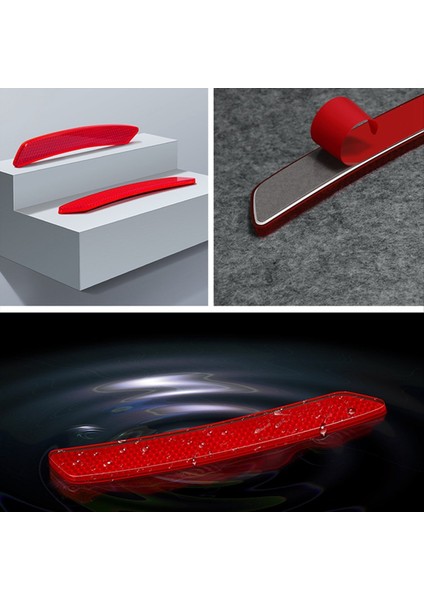 2pc Araç Tekerlek Çarkı Yansıtıcı Çıkartma Trim Evrensel Araç Reflektörü Şerit Güvenlik Uyarı Bandı Yansıtıcı Çıkartma B (Yurt Dışından) fiyatları