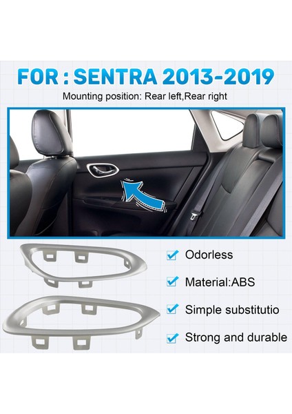 Sentra 2013-2019 82683-3RA0A 82682-3RA0A Için Nissan Için Iç Kapı Kolu Kaplama Çerçevesi (Yurt Dışından) indirimleri