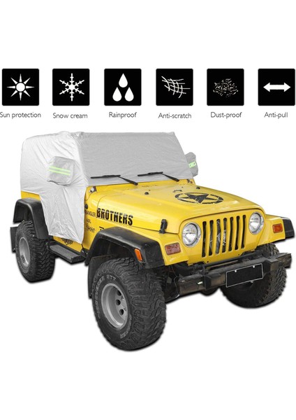 Sunshield Cover, Jeep Wrangler Için Tj 1997-2006 Kar Yağmur Kapağı Hava Durumu Geçirmez Araba Kapağı Gövde Toz Geçirmez Uv Koruyucu (Yurt Dışından) fiyatları