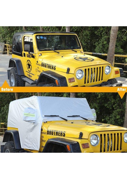 Sunshield Cover, Jeep Wrangler Için Tj 1997-2006 Kar Yağmur Kapağı Hava Durumu Geçirmez Araba Kapağı Gövde Toz Geçirmez Uv Koruyucu (Yurt Dışından) modelleri