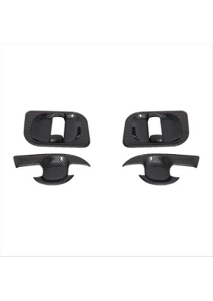 Toyota Hiace Altıncı Nesil (H300) 2019-2022 Karbon Fiber Tarzı Kapı Kolu Kase Kapak Fincanı Boşluk Döşeme (Yurt Dışından)