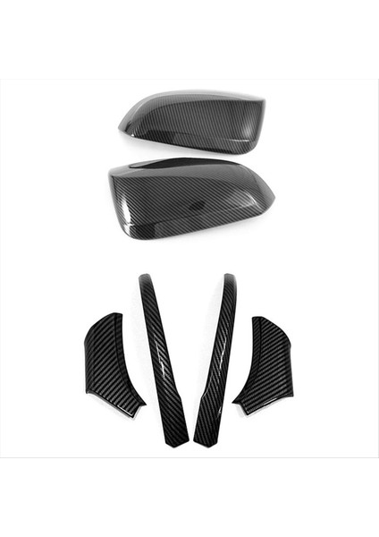 Toyota Rav4 2019-2023 Dış Aksesuarlar Karbon Fiber Stili Için Dikiz Ayna Yan Kalıplama Kapağı Kaplama (Yurt Dışından)
