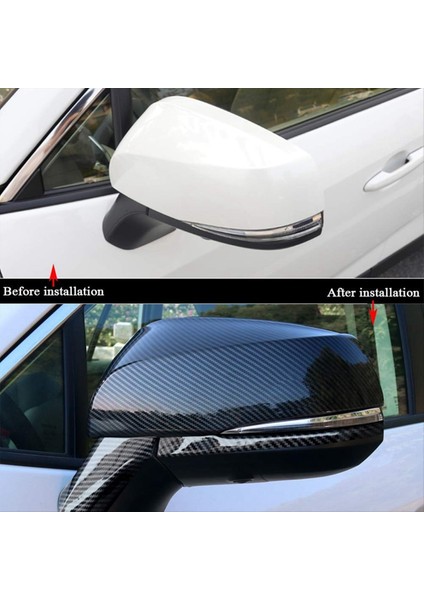 Toyota Rav4 2019-2023 Dış Aksesuarlar Karbon Fiber Stili Için Dikiz Ayna Yan Kalıplama Kapağı Kaplama (Yurt Dışından) modelleri