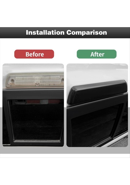 Ford F150 2009-2014 Yüksek Montajlı Fren Işığı Trim Aksesuarları, Siyah Füme Üçüncü Fren Işığı Trim Kapağı (Yurt Dışından) fırsatları