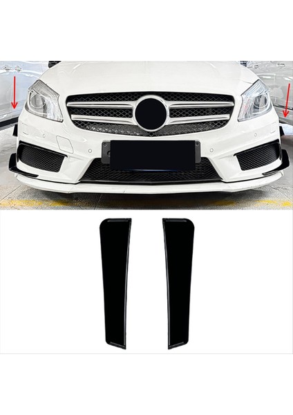 Araba Ön Tampon Serij Sözlüğü Sis Lambası Yan Spoiler Trim Mercedes-Benz A Sınıfı W176 Amg 2013-2015 B (Yurt Dışından) modelleri