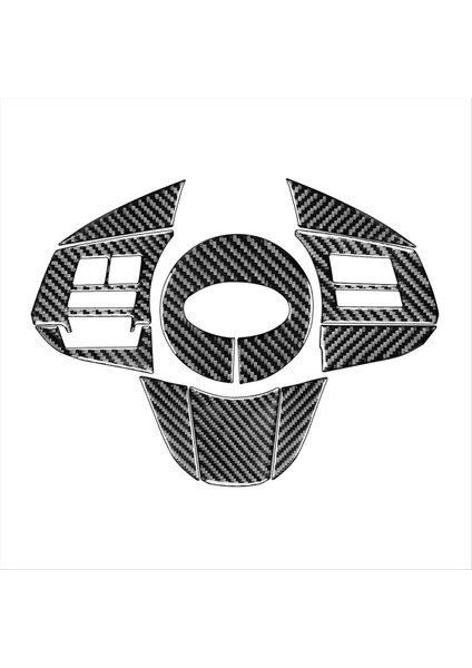 Subaru Için Karbon Fiber Legacy Outback 2010-2014 Direksiyon Simidi Düğmesi Panel Kapak Döşeme Çıkartma Aksesuarları Lhd, B (Yurt Dışından)