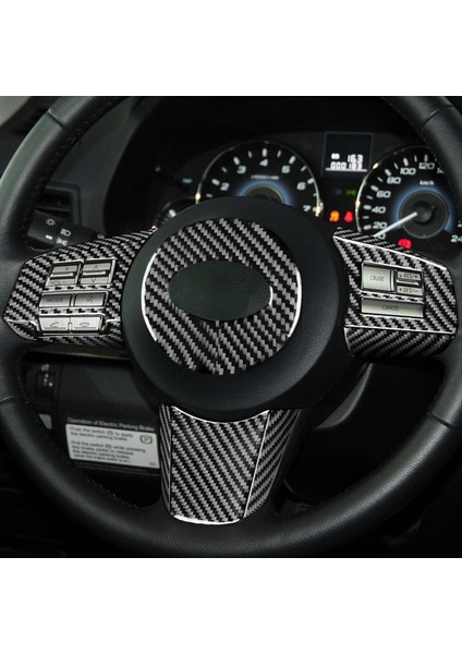Subaru Için Karbon Fiber Legacy Outback 2010-2014 Direksiyon Simidi Düğmesi Panel Kapak Döşeme Çıkartma Aksesuarları Lhd, B (Yurt Dışından) fırsatları