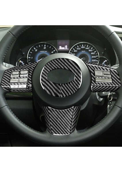 Subaru Için Karbon Fiber Legacy Outback 2010-2014 Direksiyon Simidi Düğmesi Panel Kapak Döşeme Çıkartma Aksesuarları Lhd, B (Yurt Dışından) indirimleri