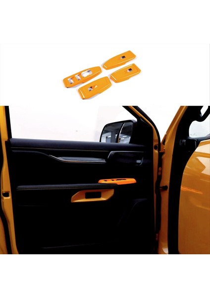 Ford Ranger Için 2023 2024 Lhd Araba Pencere Asansör Anahtarı Panel Kapak Trim Iç Aksesuarlar Turuncu (Yurt Dışından) fiyatları