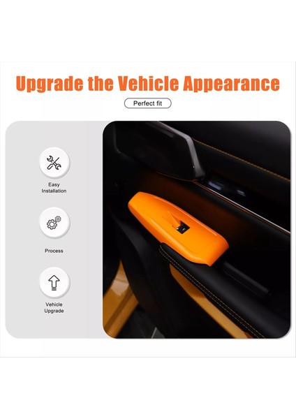 Ford Ranger Için 2023 2024 Lhd Araba Pencere Asansör Anahtarı Panel Kapak Trim Iç Aksesuarlar Turuncu (Yurt Dışından) indirimleri