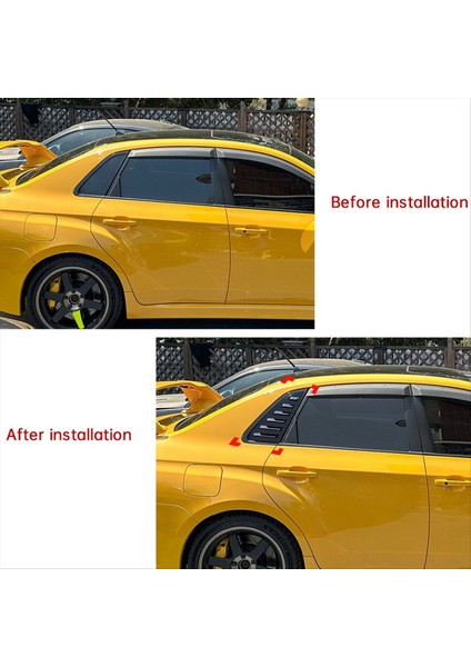 Araba Arka Üçgen Pencere Panjurları Panjurlar Panjurlar Kapak Kapağı Subaru Impreza Wrx Sti 2011-2014 Karbon Fiber (Yurt Dışından) fırsatları