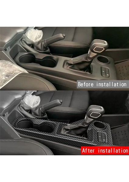 Araba Karbon Fiber Merkez Konsolu Su Kupası Tutucu Dekorasyon Kapağı Ford Ranger 2023+ (Yurt Dışından) fırsatları