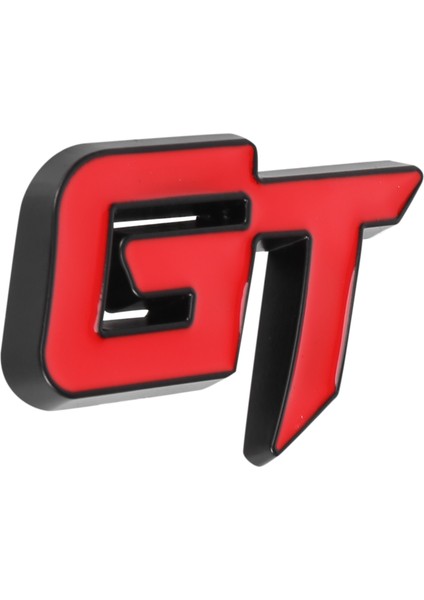 3D Gt Logo Araba Sticker Moda Araba Dekor Etiketi Ford Mustang Focus 2 3 Fiesta Ranger Mondeo Mk2 Kırmızı+Siyah (Yurt Dışından)