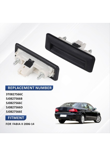 3T0827566C Vw Golf Skoda Fabia Iı Için Arka Bagaj Kilit Bırakma Tutamak Anahtarı (Yurt Dışından) indirimleri