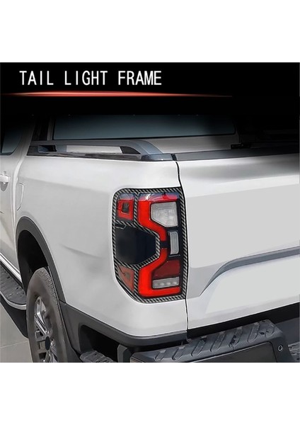Araba Karbon Fiber Çizgiler Stil Arka Sis Lamba Lambası Çerçevesi Ford Ranger 2023+ Araba Aksesuarları Için (Yurt Dışından) fiyatları