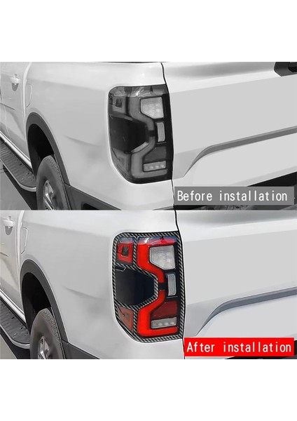 Araba Karbon Fiber Çizgiler Stil Arka Sis Lamba Lambası Çerçevesi Ford Ranger 2023+ Araba Aksesuarları Için (Yurt Dışından) modelleri