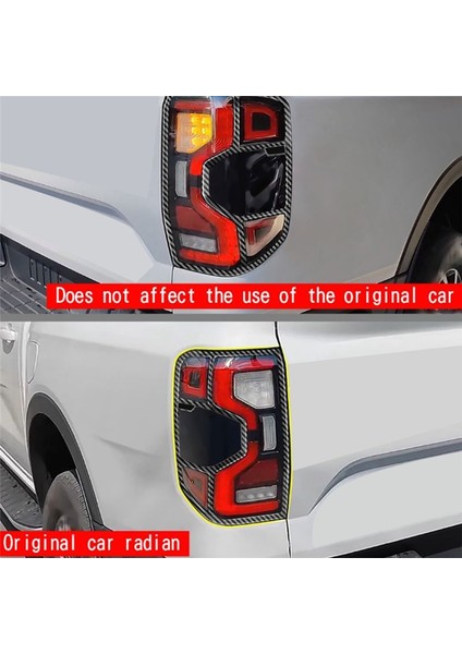 Araba Karbon Fiber Çizgiler Stil Arka Sis Lamba Lambası Çerçevesi Ford Ranger 2023+ Araba Aksesuarları Için (Yurt Dışından) indirimleri