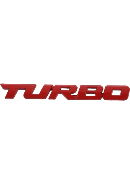 Turbo Evrensel Araba Motosiklet Otomatik 3D Metal Amblem Rozeti Çıkartma, Kırmızı (Yurt Dışından)