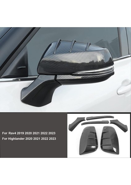Toyota Highlander 2020-2023 Aksesuarlar Için Araba Dikizli Ayna Kapak Döşeme Karbon Fiber Stil (Yurt Dışından) modelleri