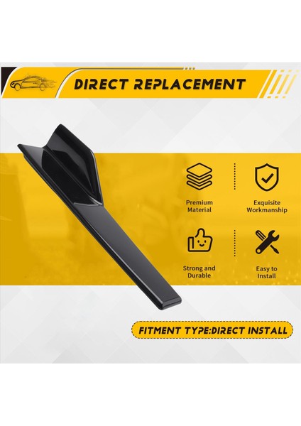 Araba Evrensel Kanat Spoyler Rüzgar Bıçağı Küçük Yan Etekler Yükseltilmiş Kalınlaştırılmış Güçlendirilmiş Bıçak Yan Etek Börek (Yurt Dışından) indirimleri